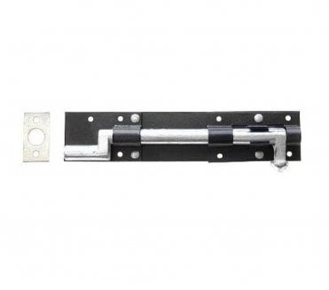 923N Black Cranked Tower Bolt - 150mm