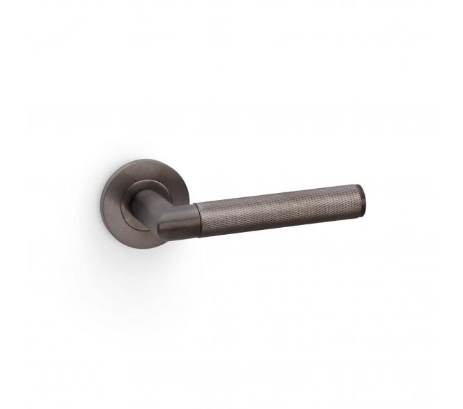 A&W AW210 Harrier Diamond Knurled Lever On Round Rose - Dark Bronze