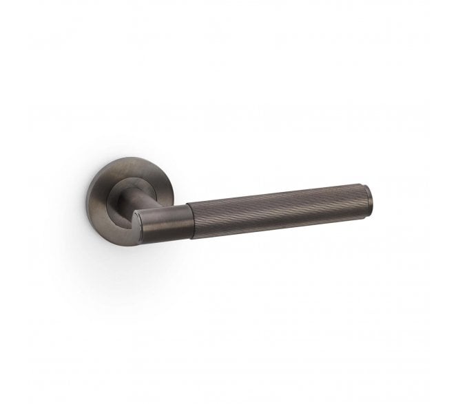 A&W AW222 Spitfire Reeded Lever On Round Rose - Dark Bronze