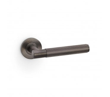 A&W AW222 Spitfire Reeded Lever On Round Rose - Dark Bronze