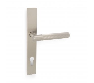 A&W AW222MPE Spitfire Reeded Multipoint Lock Handles - 92mm Centres - Satin Nickel