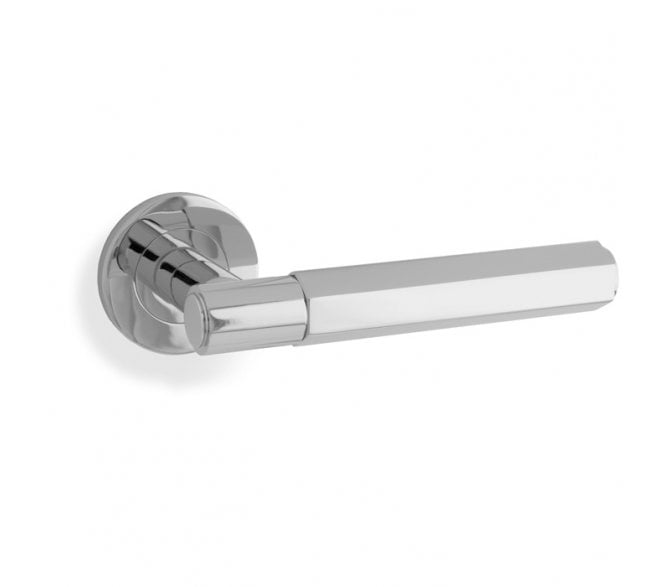 A&W AW224 Spitfire Hex Lever On Round Rose - Polished Chrome