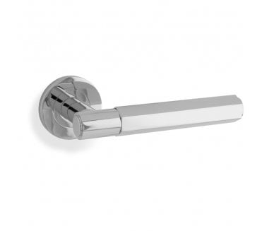 A&W AW224 Spitfire Hex Lever On Round Rose - Polished Chrome
