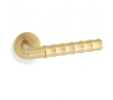 A&W AW225 Spitfire Bamboo Lever On Round Rose - Satin Brass