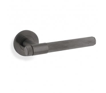 A&W AW240DBZPVD Knurled Kingston Lever on Round Rose - Dark Bronze PVD