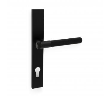 A&W AW240MPE Kingston Knurled Multipoint Lock Handles - 92mm Centres - Matt Black PVD