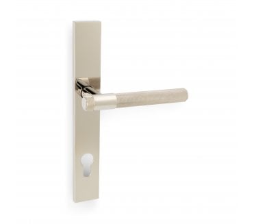 A&W AW240MPE Kingston Knurled Multipoint Lock Handles - 92mm Centres - Polished Nickel PVD