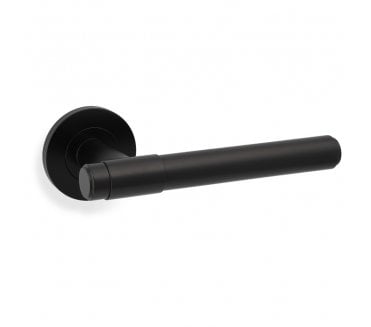 A&W AW241BL Kingston Plain Lever on Round Rose - Matt Black