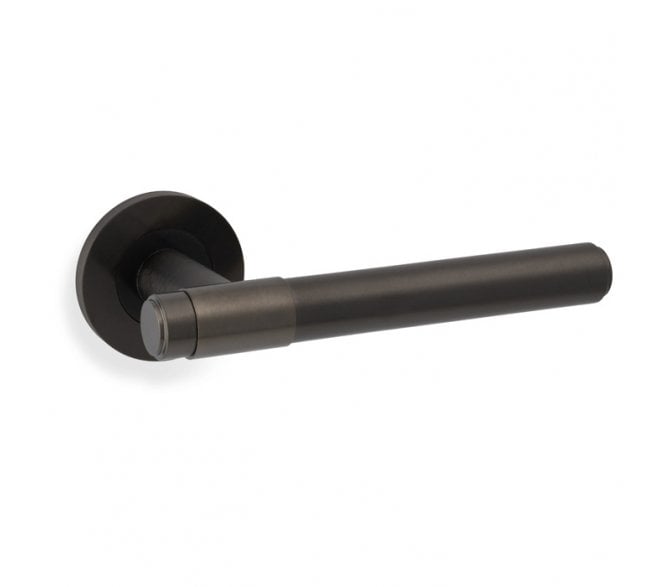 A&W AW241DBZPVD Kingston Plain Lever on Round Rose - Dark Bronze PVD
