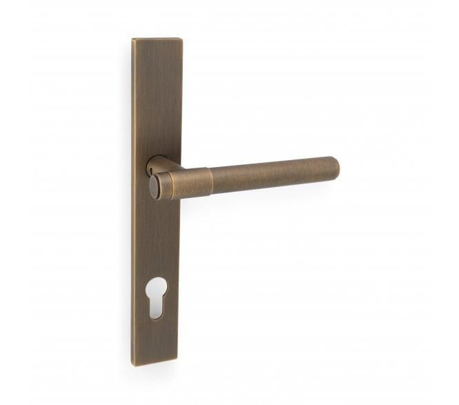 A&W AW241MPE Kingston Plain Multipoint Lock Handles - 92mm Centres - Antique Brass