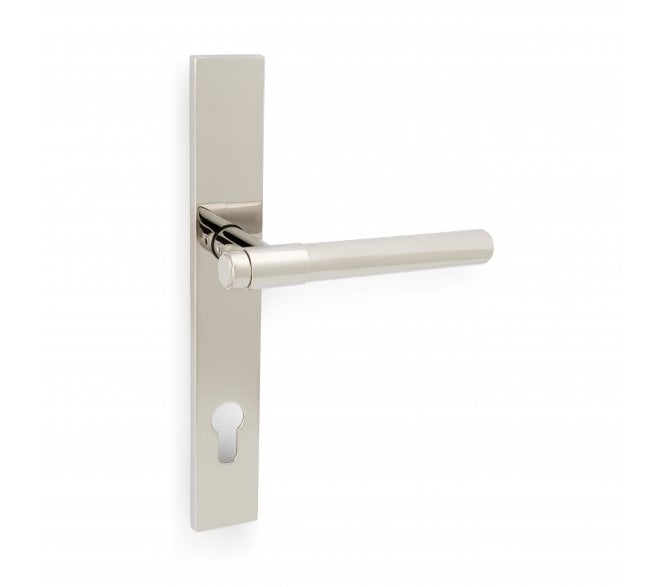 A&W AW241MPE Kingston Plain Multipoint Lock Handles - 92mm Centres - Polished Nickel PVD