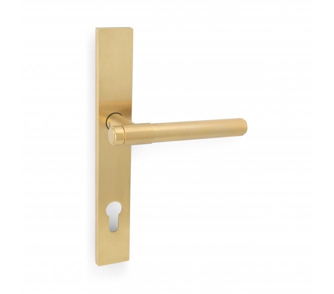 A&W AW241MPE Kingston Plain Multipoint Lock Handles - 92mm Centres - Satin Brass PVD