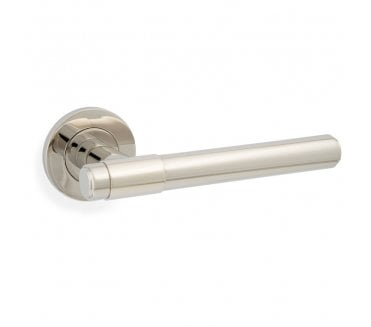 A&W AW241PNPVD Kingston Plain Lever on Round Rose - Polished Nickel PVD