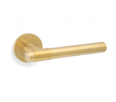 A&W AW241SBPVD Kingston Plain Lever on Round Rose - Satin Brass PVD