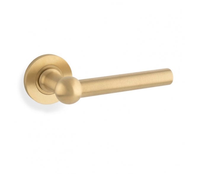 A&W AW250 Siskin Lever On Round Rose - Satin Brass