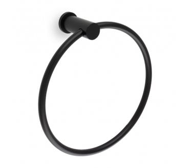 A&W AW4 Brunel Plain Towel Ring - Matt Black