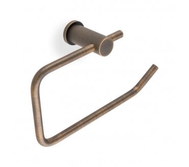 A&W AW450 Brunel Diamond Diamond Knurled Toilet Roll Holder - Antique Brass