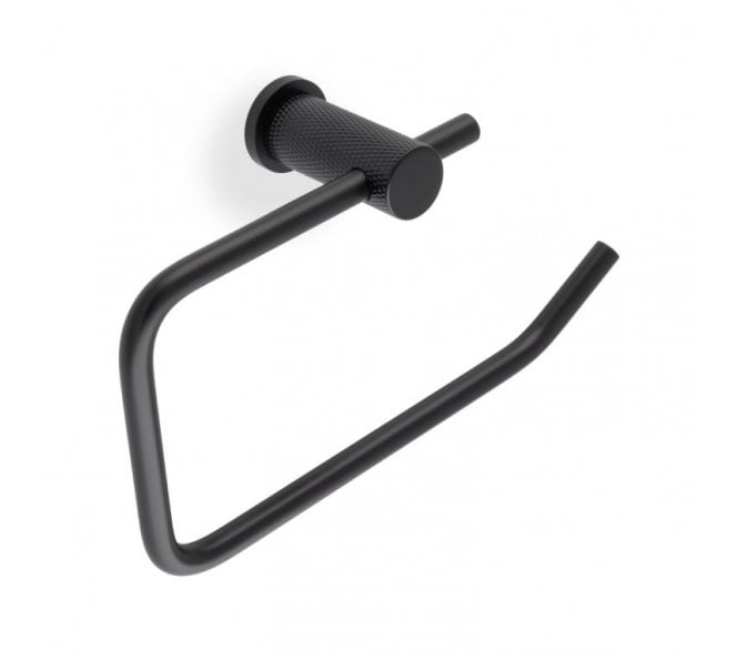 A&W AW450 Brunel Diamond Diamond Knurled Toilet Roll Holder - Black