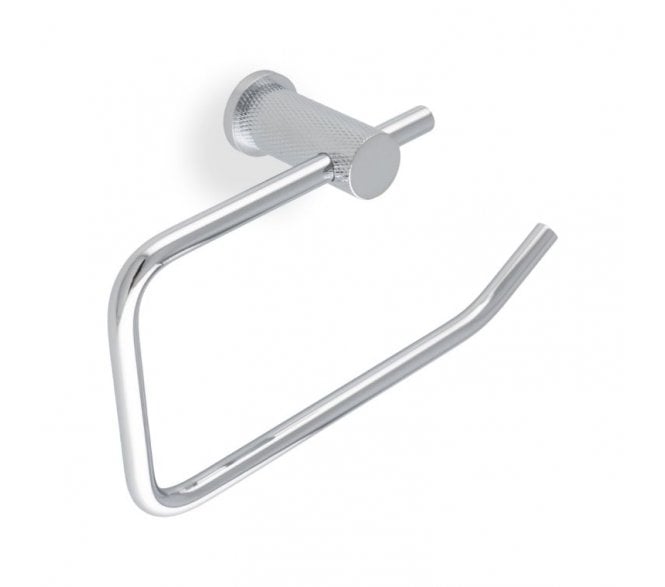 A&W AW450 Brunel Diamond Diamond Knurled Toilet Roll Holder - Polished Chrome