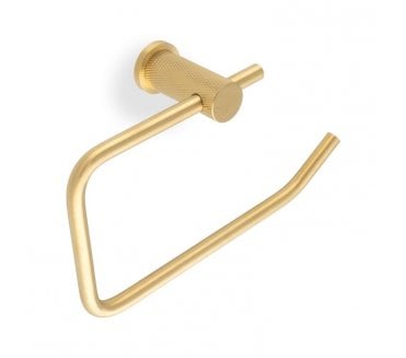 A&W AW450 Brunel Diamond Diamond Knurled Toilet Roll Holder - Satin Brass