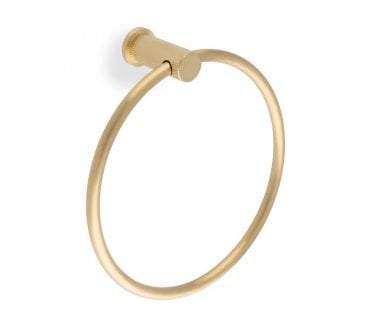 A&W AW451 Brunel Diamond Knurled Towel Ring - Satin Brass