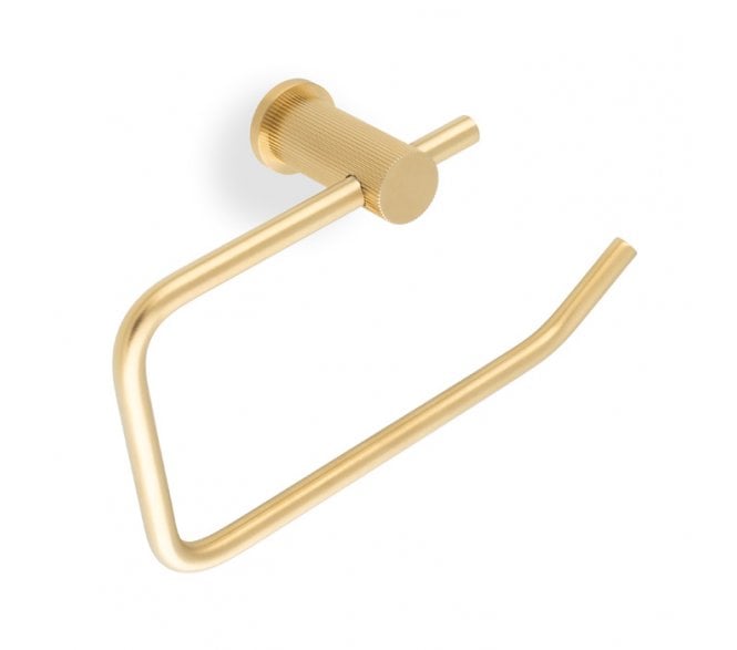 A&W AW452 Brunel Reeded Toilet Roll Holder - Satin Brass PVD
