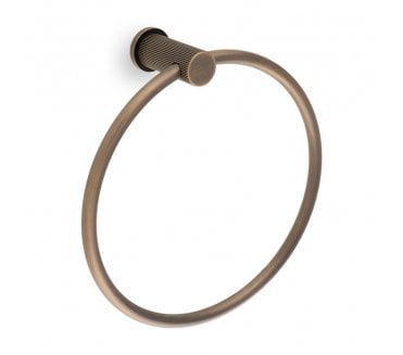 A&W AW453 Brunel Reeded Towel Ring - Antique Brass
