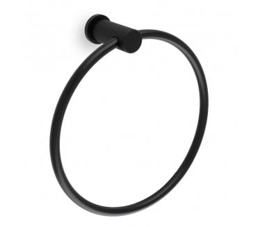 A&W AW453 Brunel Reeded Towel Ring - Matt Black