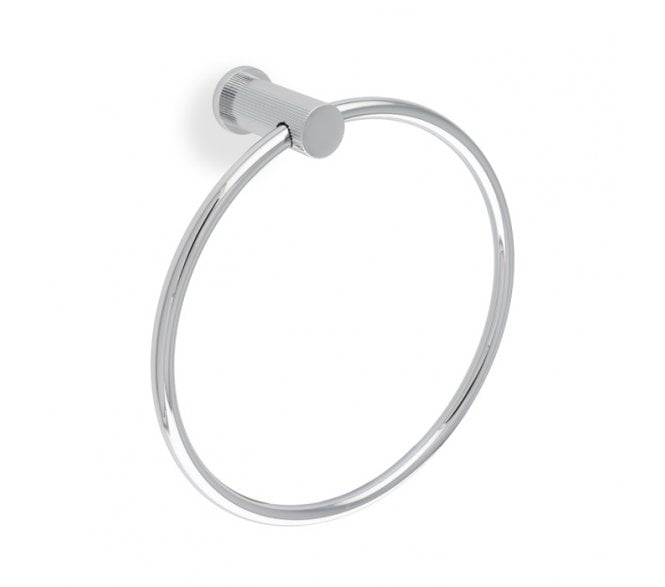 A&W AW453 Brunel Reeded Towel Ring - Polished Chrome