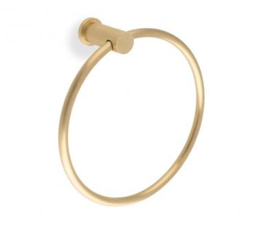A&W AW453 Brunel Reeded Towel Ring - Satin Brass PVD