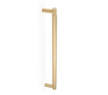 A&W AW500 Spitfire Diamond Knurled Pull Handle - 450mm - Satin Brass PVD