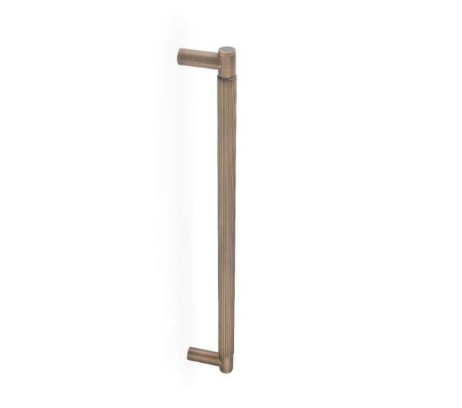 A&W AW502 Spitfire Reeded Pull Handle - 450mm - Antique Brass