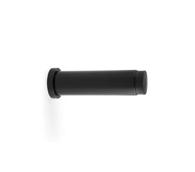 A&W AW601-75-BL Brunel Smooth  Skirting Doorstop 76mm - Matt Black