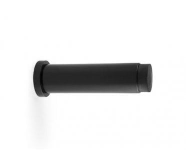 A&W AW601-75-BL Brunel Smooth  Skirting Doorstop 76mm - Matt Black