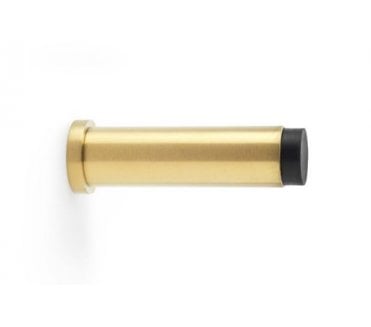 A&W AW601-75-SBPVD Brunel Smooth  Skirting Doorstop 76mm - Satin Brass PVD