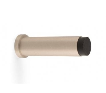 A&W AW601-75-SN Brunel Smooth Skirting Doorstop 76mm - Satin Nickel