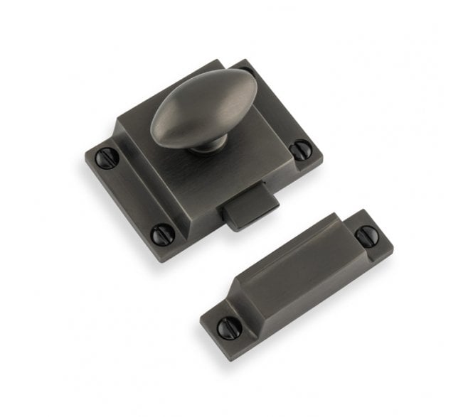 A&W AW730 Cupboard Latch With Oval Turn - Dark Bronze