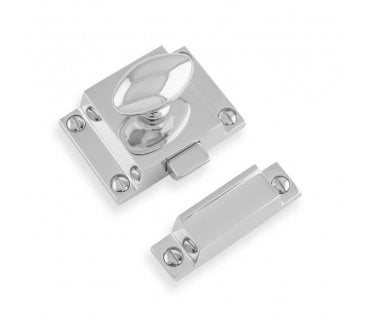 A&W AW730 Cupboard Latch With Oval Turn - Polished Chrome