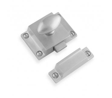 A&W AW730 Cupboard Latch With Oval Turn - Satin Chrome