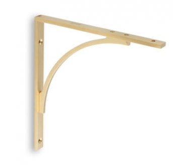 A&W AW740SBPVD Eden Solid Brass Shelf Bracket - Satin Brass PVD