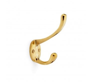 A&W AW770 Victorian Style Hat and Coat Hook - Unlacquered Brass