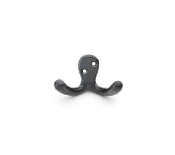 A&W AW773 Victorian Style Double Robe Hook - Black