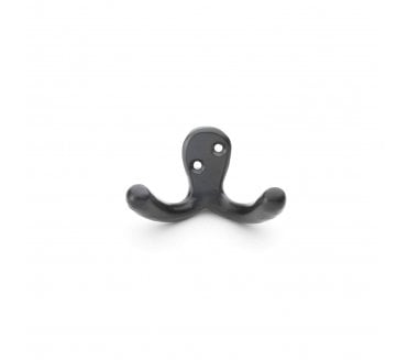 A&W AW773 Victorian Style Double Robe Hook - Black