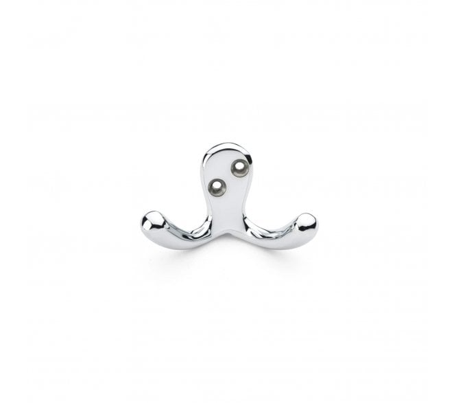 A&W AW773 Victorian Style Double Robe Hook - Polished Chrome