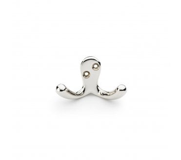A&W AW773 Victorian Style Double Robe Hook - Polished Nickel