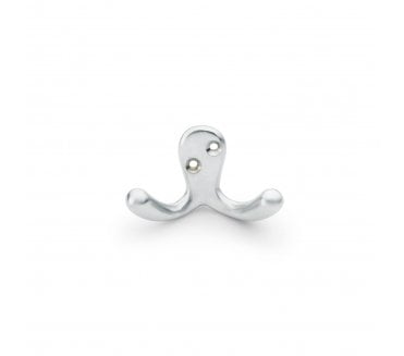 A&W AW773 Victorian Style Double Robe Hook - Satin Chrome