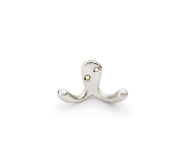 A&W AW773 Victorian Style Double Robe Hook - Satin Nickel
