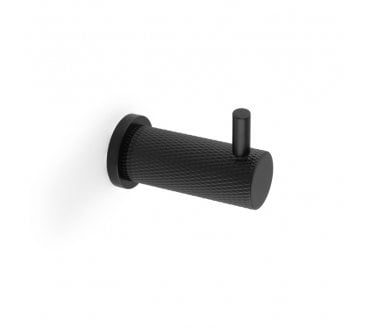 A&W AW775 Brunel Diamond Knurled Coat Hook - Black