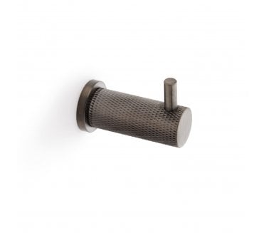 A&W AW775 Brunel Diamond Knurled Coat Hook - Dark Bronze
