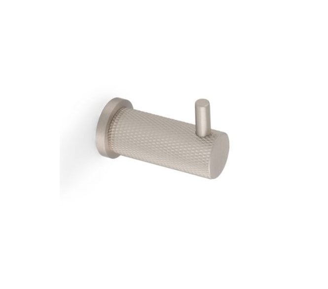 A&W AW775 Brunel Diamond Knurled Coat Hook - Satin Nickel